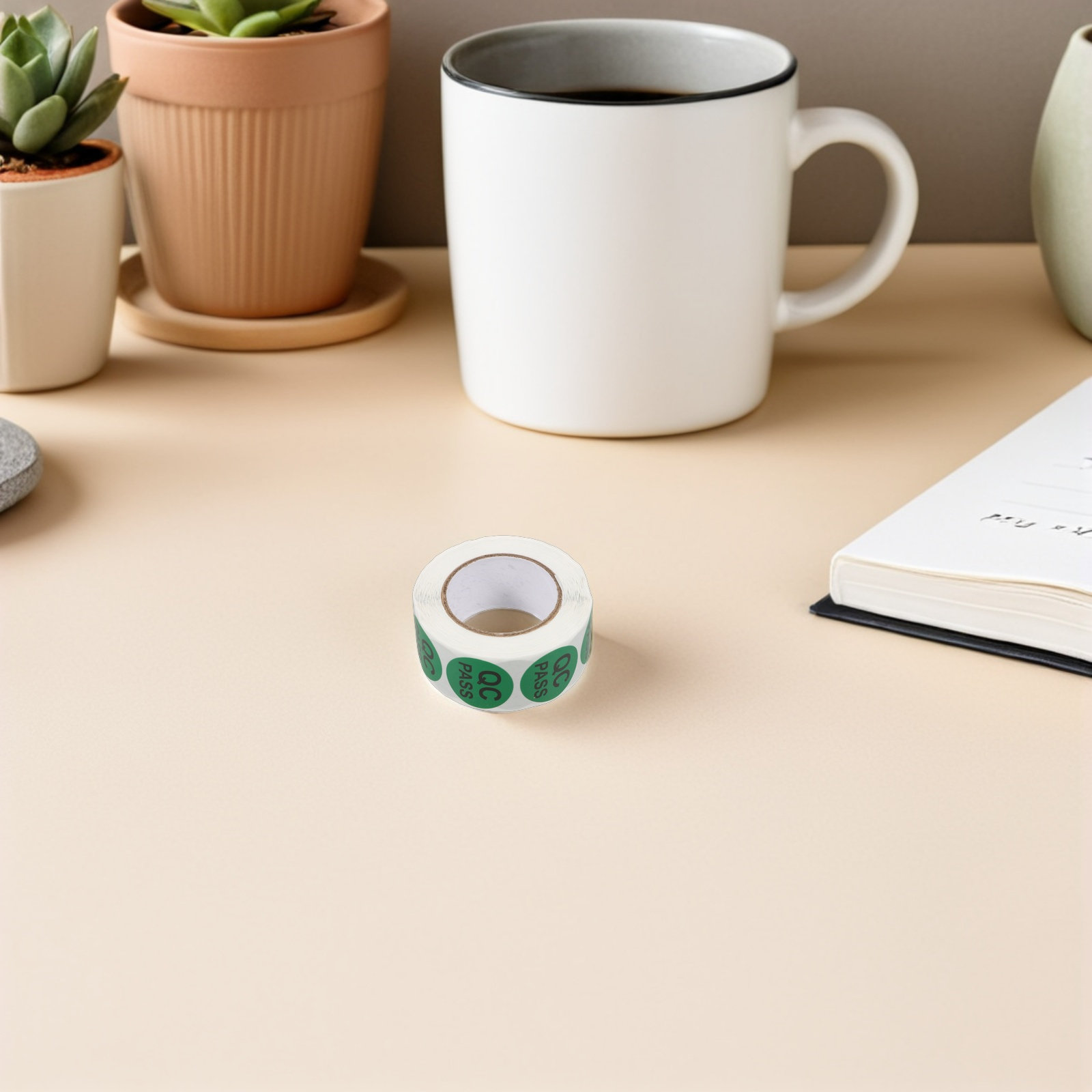 5 Rolls Round Quality Control  - Sticker Label Roll recension och pris