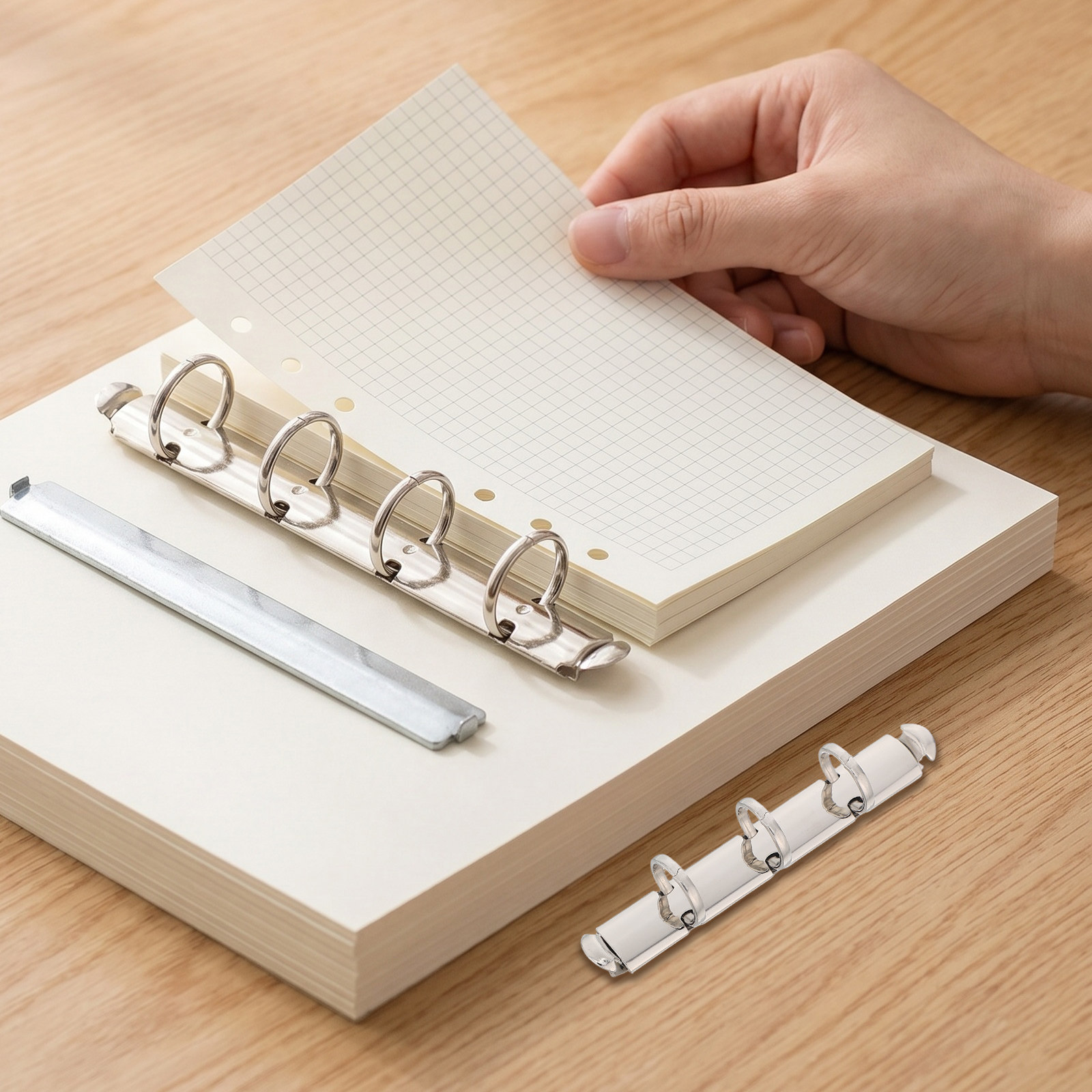 1 Set Metal Loose Leaf Binder  - Binder Clip Assorted recension och pris