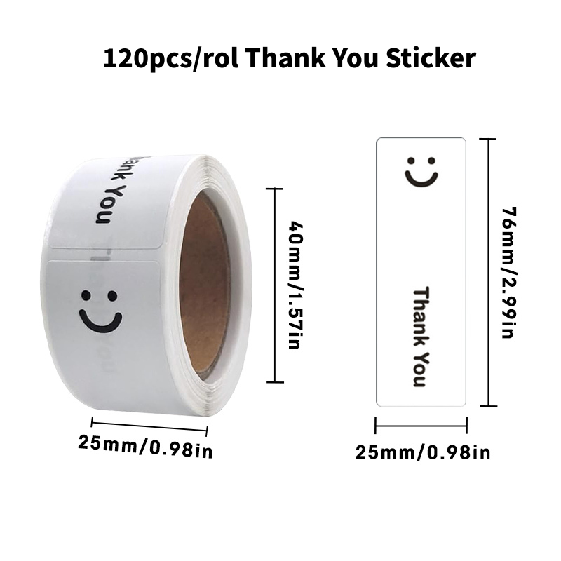 KAYSION 120Pcs/Roll Thank You  - Sticker Label Roll recension och pris