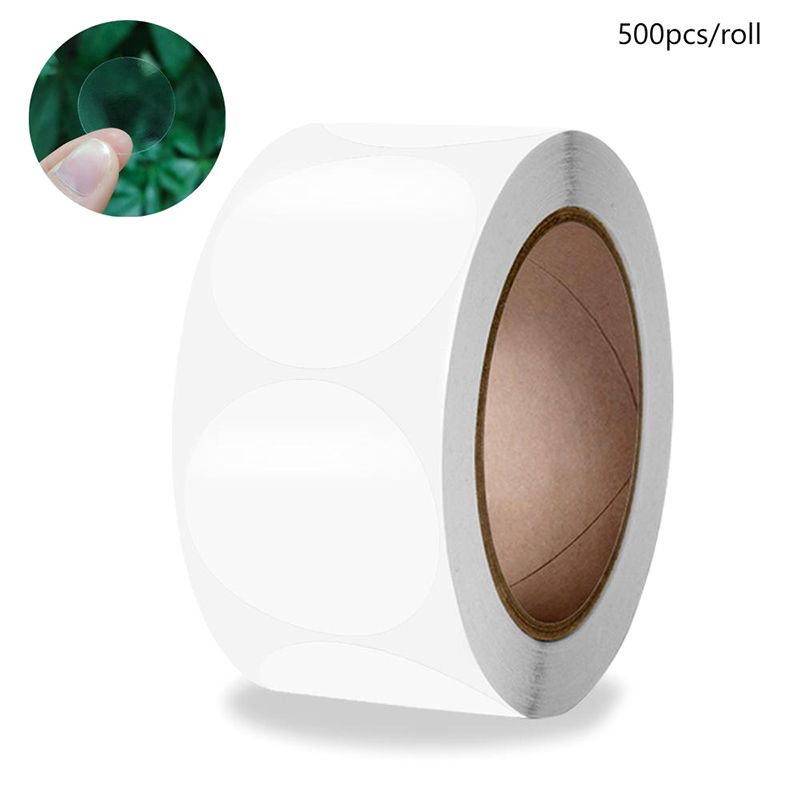 [F] 500pcs/roll Round Transpar - Sticker Label Roll recension och pris